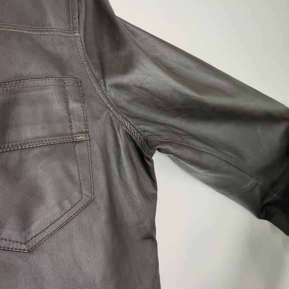 Jakett Women's Hayden Waxed Leather Jacket Dark Brown Medium - Picture 10 of 17